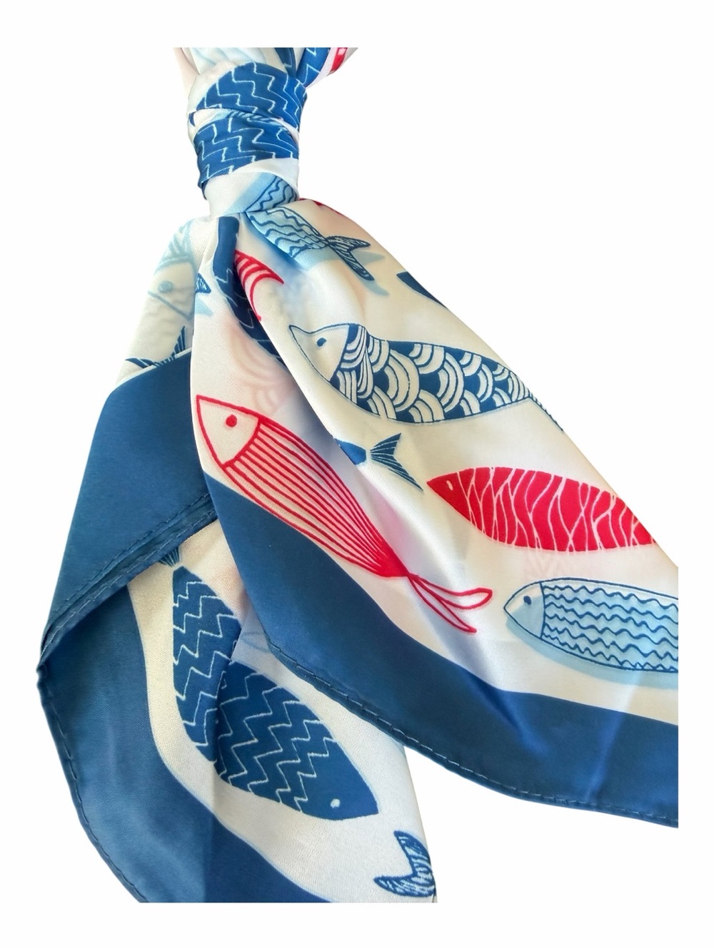 PIPER K | Fish Sardines Scarf NWT Americana Summer Bag Accessories - Picture 3 of 6